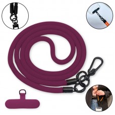 Cordão de Pescoço Grosso para celular 60cm - Bordô
